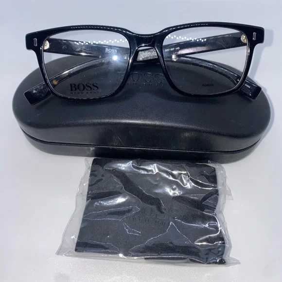 Hugo Boss Men's Eyeglasses BOSS/0957 BOSS0957 807 Black Optical Frame 50mm